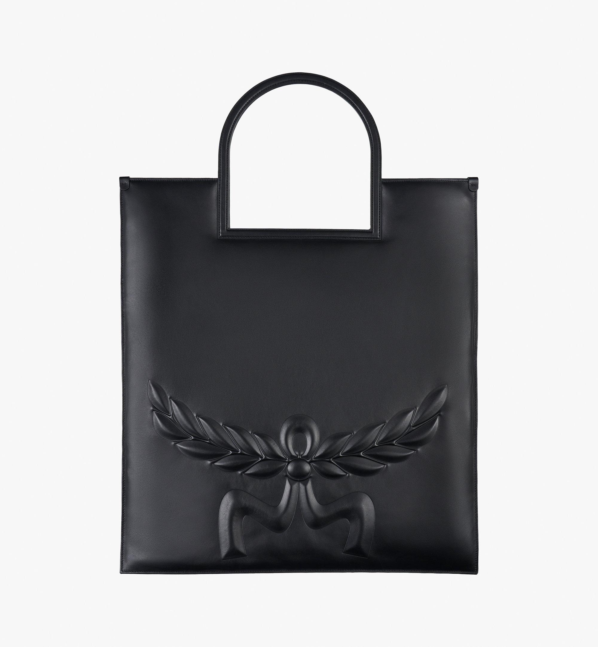 Mcm black hot sale leather bag